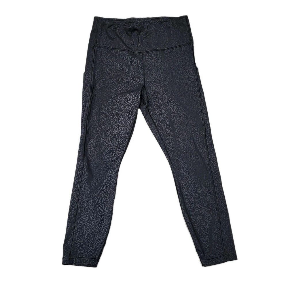 Athleta Ultimate Stash Pocket Embossed 7/8 Tight Black Sizes Medium
